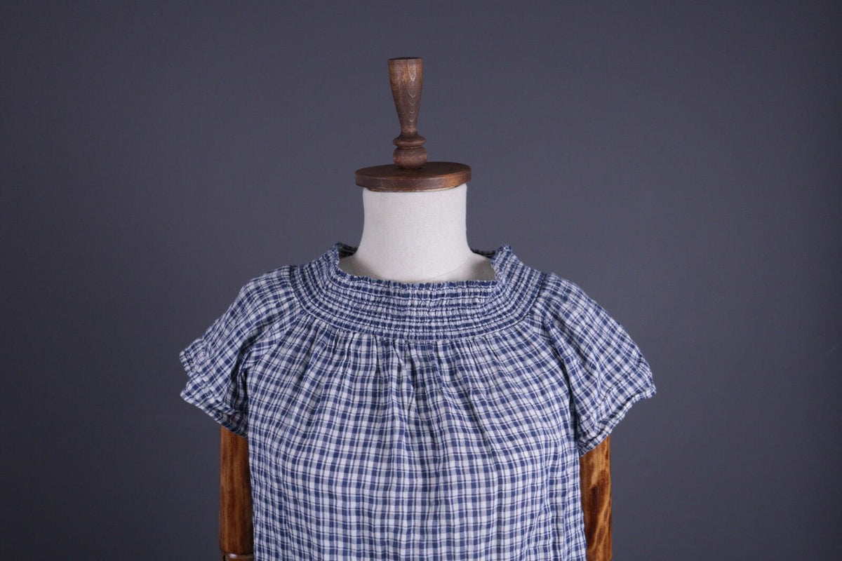 DENIM SUPPLY RALPH LAUREN Blue Check Short Sleeve Top Shirt – Size XS