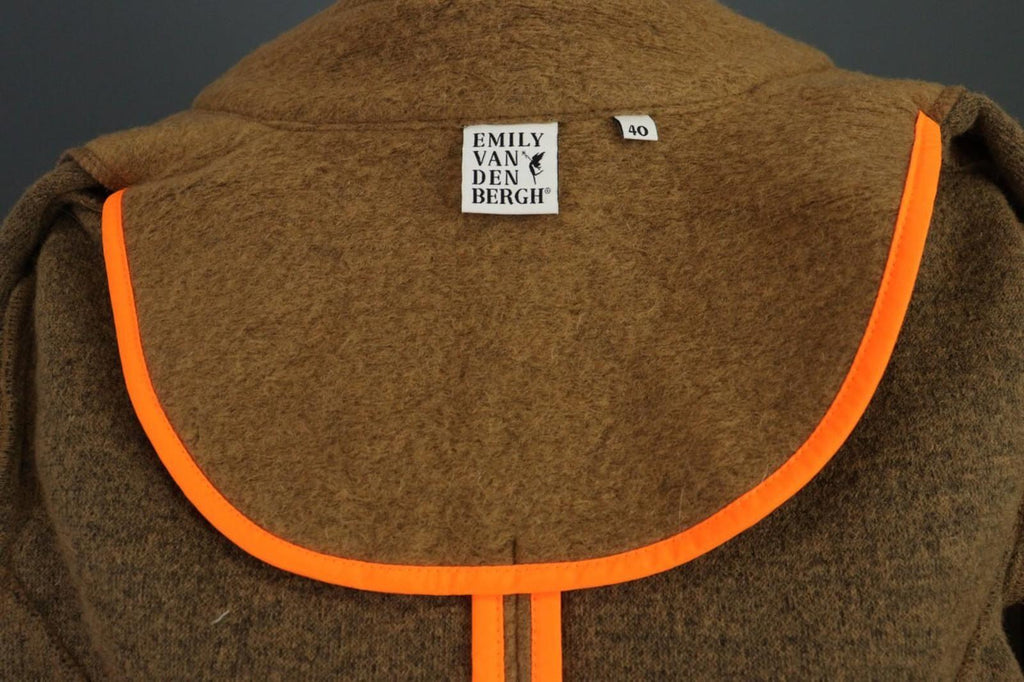 EMILY VAN DEN BERGH Brown Wool Knit Button Blazer Cardigan – Size 40