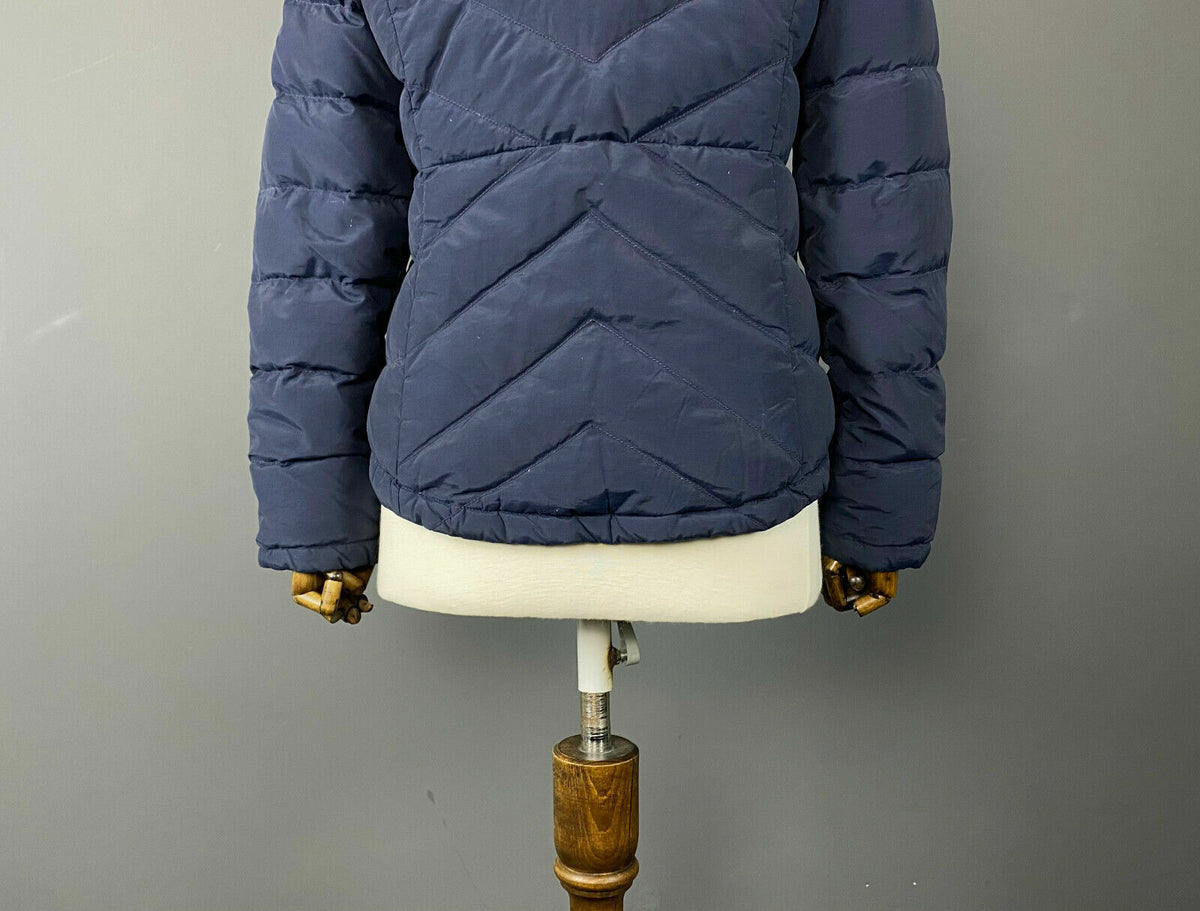 Vintage Polo Jeans Co Ralph Lauren Blue Faux Fur Feather Down Jacket – Size S