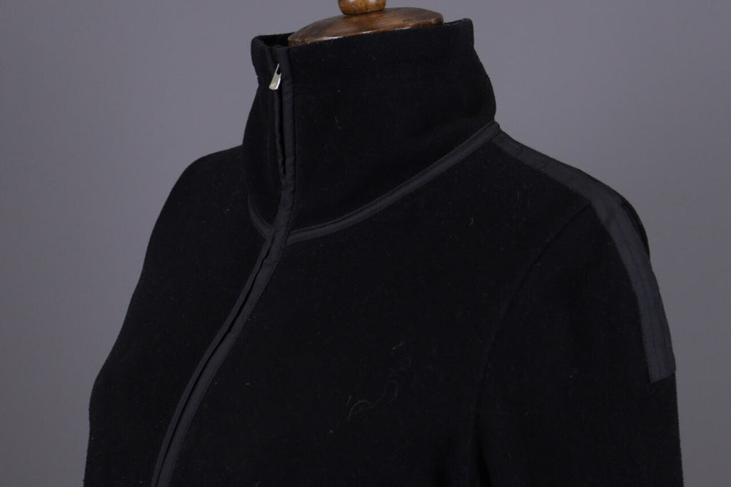 Frauenschuh Balck High Neck Pockets Full Zip Fleece Jacket – Size L