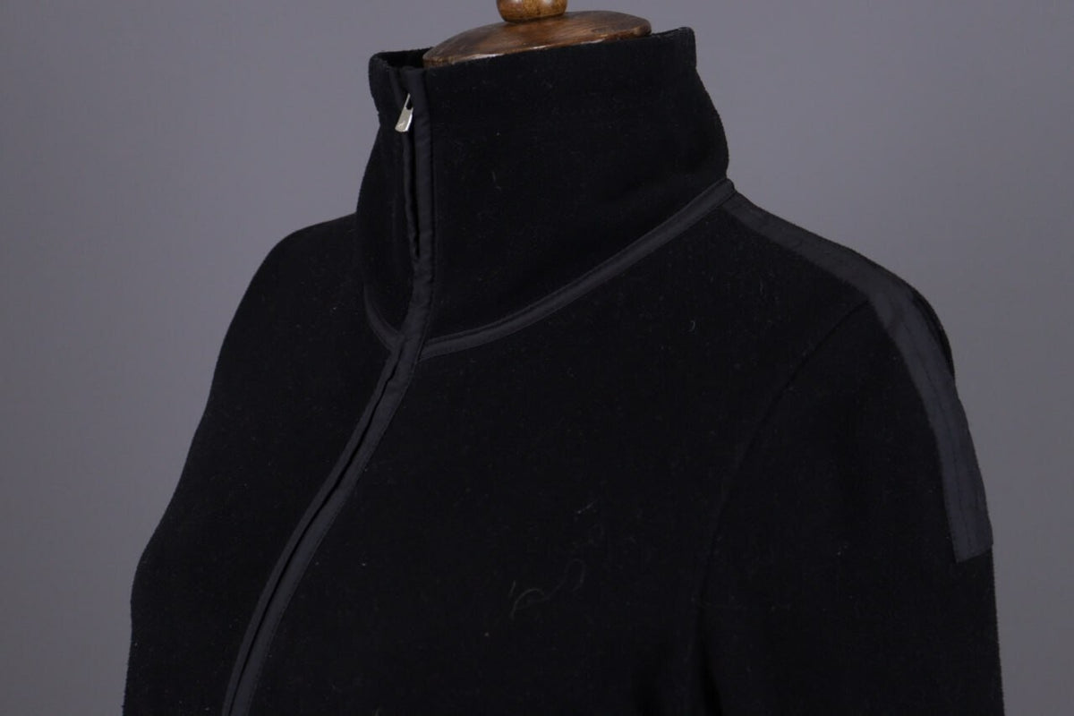 Frauenschuh Balck High Neck Pockets Full Zip Fleece Jacket – Size L