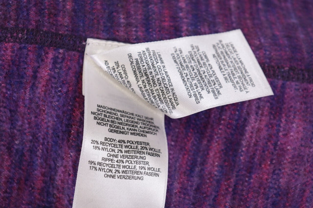 Mountain Hard Wear Purple Wool High Neck Full Zip Fleece Sweater – Size M – Used