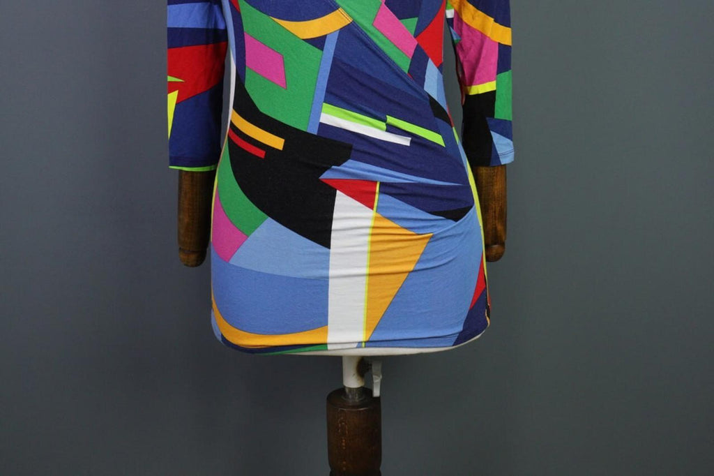 RALPH LAUREN BLACK LABEL Multicolro Colorful 3/4 Sleeve Stretch Blouse Top