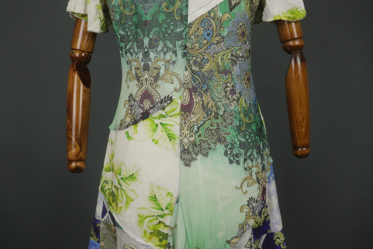 ELISA CAVALETTI SONO ITALIANO Multi Patchwork Floral Paisley Boho Dress – Size M