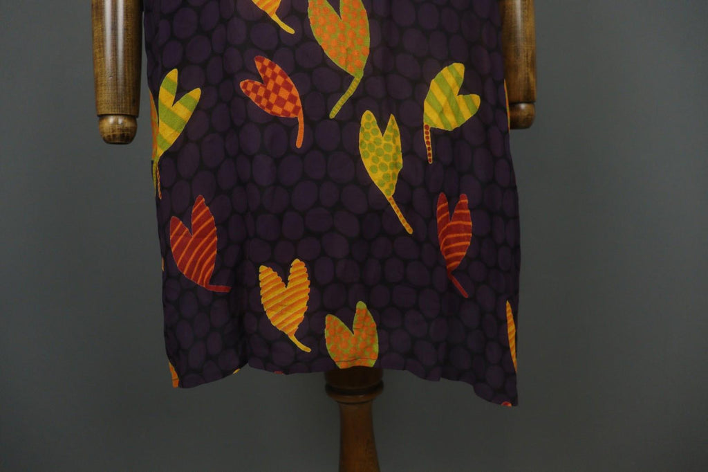GUDRUN SJODEN Multicolor Printed Long Sleeve Button Front Sheath Dress – Size L