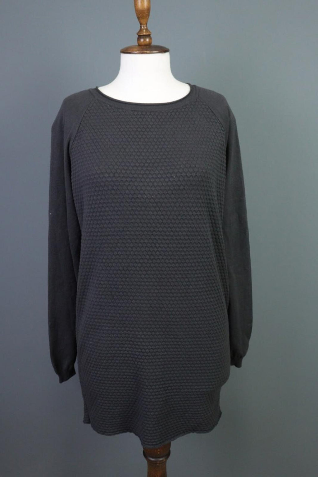 SARAH PACINI Gray Knit Lagenlook Sweater Tunic One Size