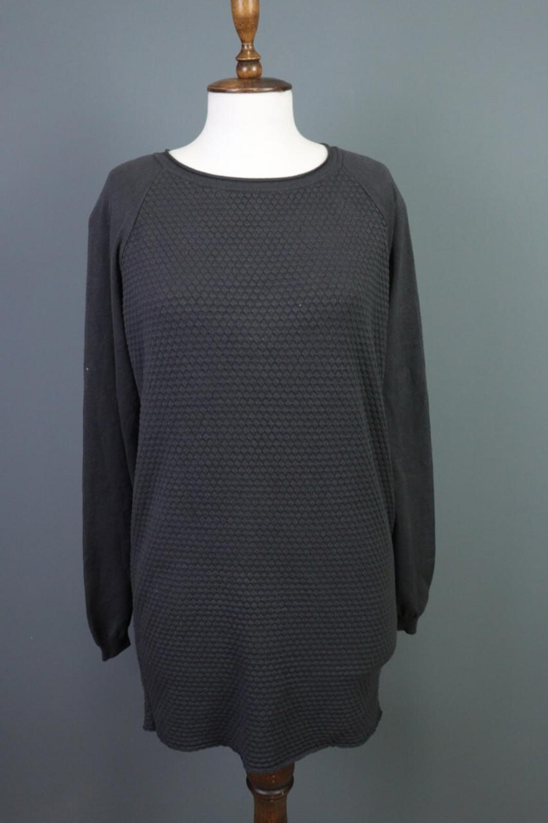 SARAH PACINI Gray Knit Lagenlook Sweater Tunic One Size