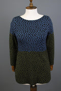 OLEANA ESPELAND Multicolor Printed Silk Wool Knit Tunic Pullover Sweater – Size XS