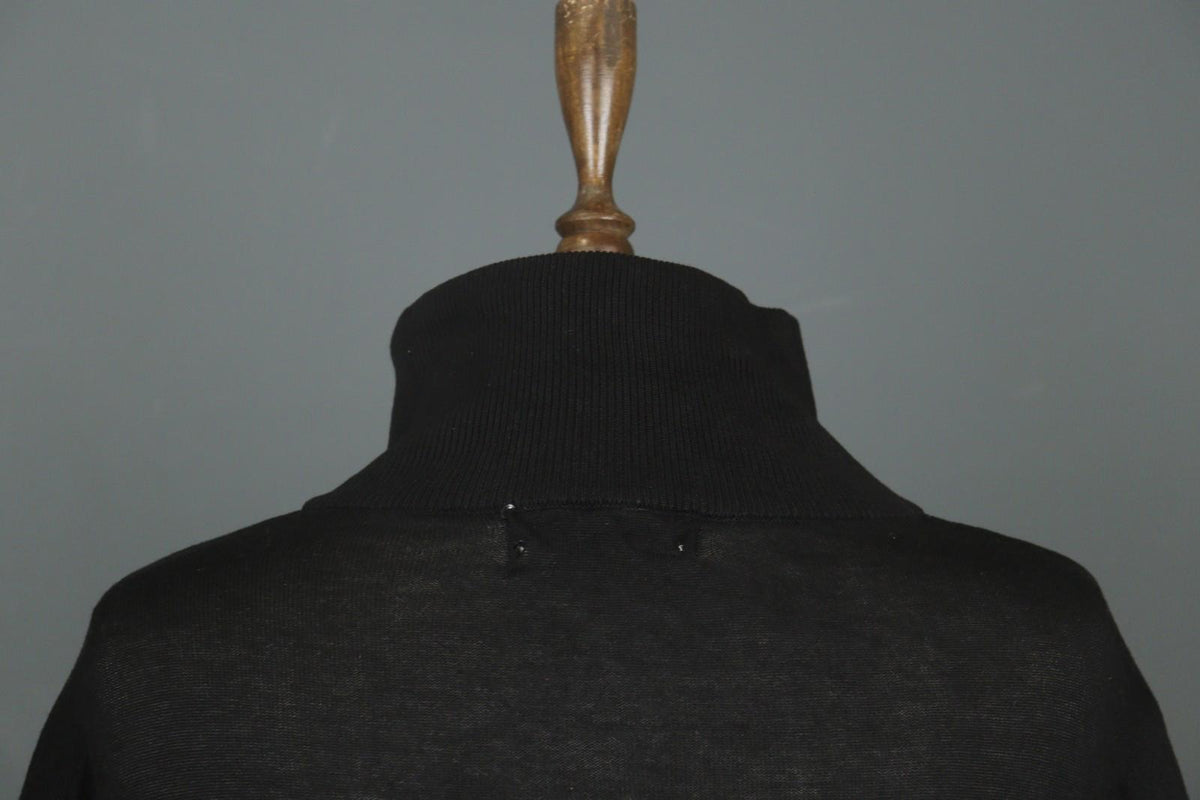RUNDHOLZ Black 100& Cotton Long Sleeve Mock Neck Pullover Tunic Top – Size L