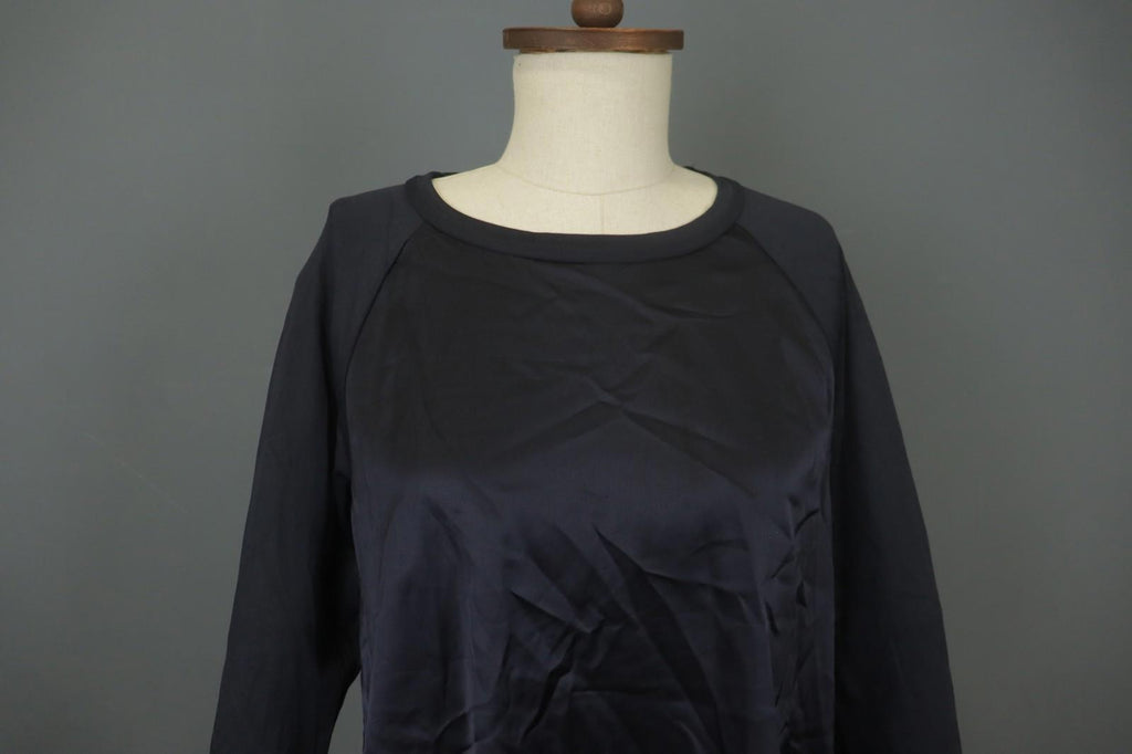 HIGH Toch Black Regular Fit Long Sleeve Crew Neck Pullover Blouse Top – Size 42