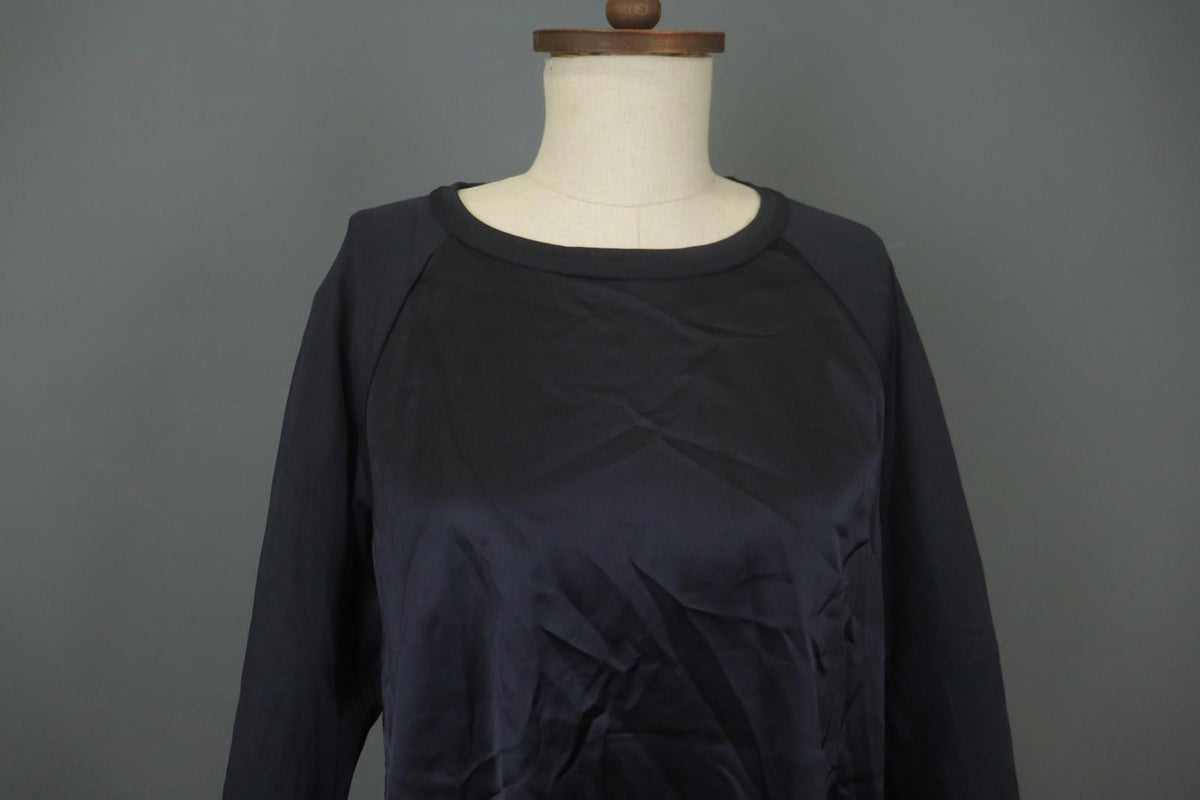 HIGH Toch Black Regular Fit Long Sleeve Crew Neck Pullover Blouse Top – Size 42