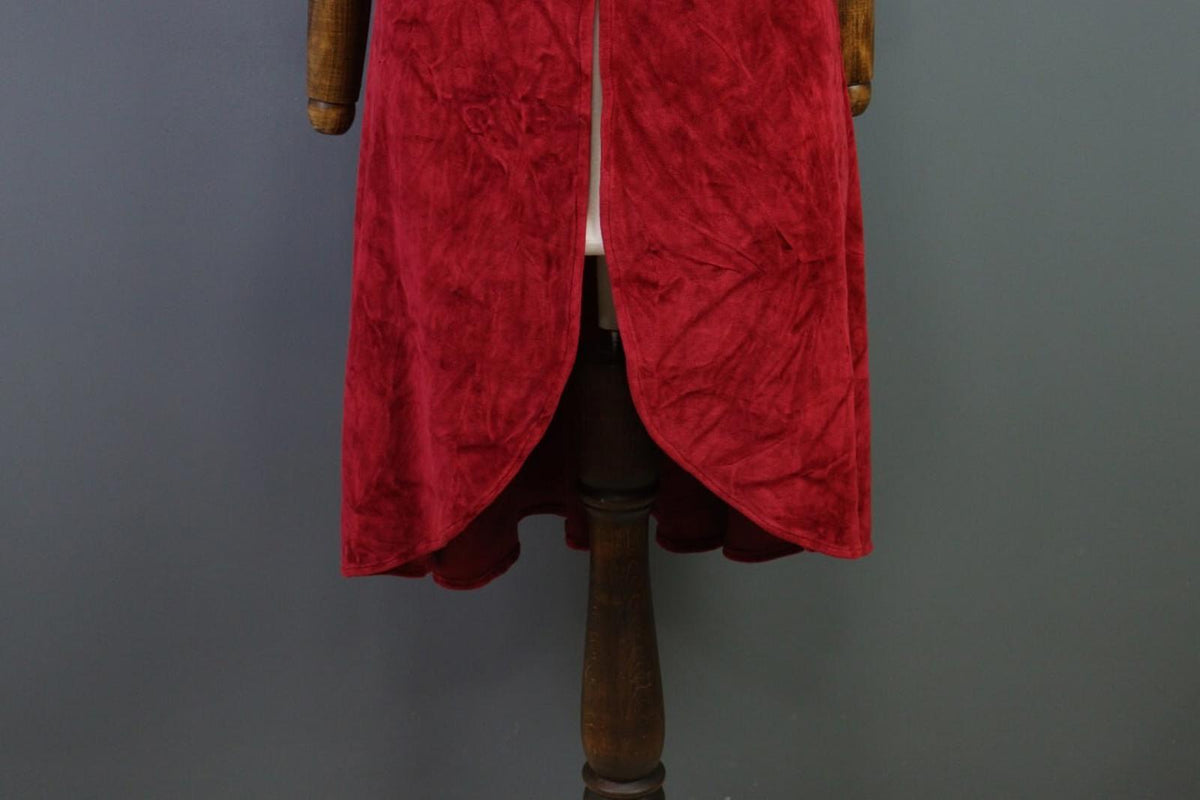 GUDRUN SJODEN Burgundy Kimono Sleeve Knit Wrape Cape Cardigan Sweater – Size S