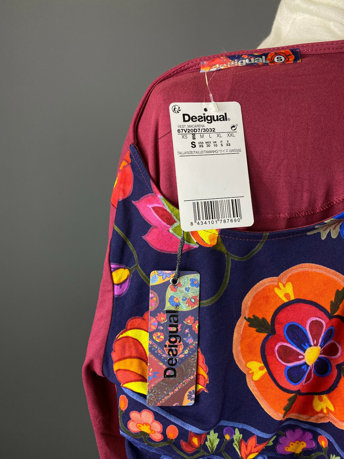 NWT Desigual Multicolor Floral Long Sleeve Bodycon A-Line Dress – Size S