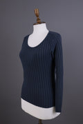 Transit Par Such 212 Blue Ribbed Long Sleeve Top Shirt – Size 1 / S