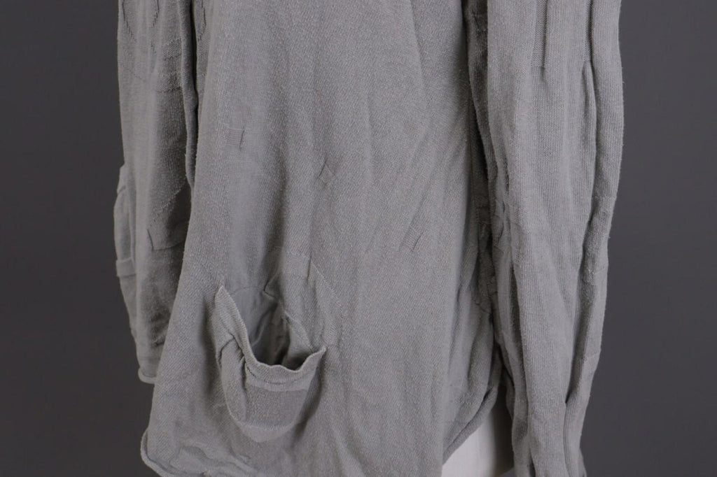 RUNDHOLZ Gray Embroidered Lagenloook Relaxed Cardigan Sweater – Size XL