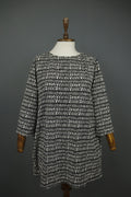 MARIMEKKO PERETTA SESLONKI Black White Geometric Round Neck Tunic Dress S/M