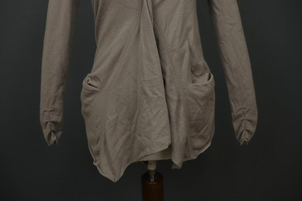 MARITHE FRANCOIS GIRBAUD Gray Cashmere Knit Button Front Cardigan Sweater Sz 38