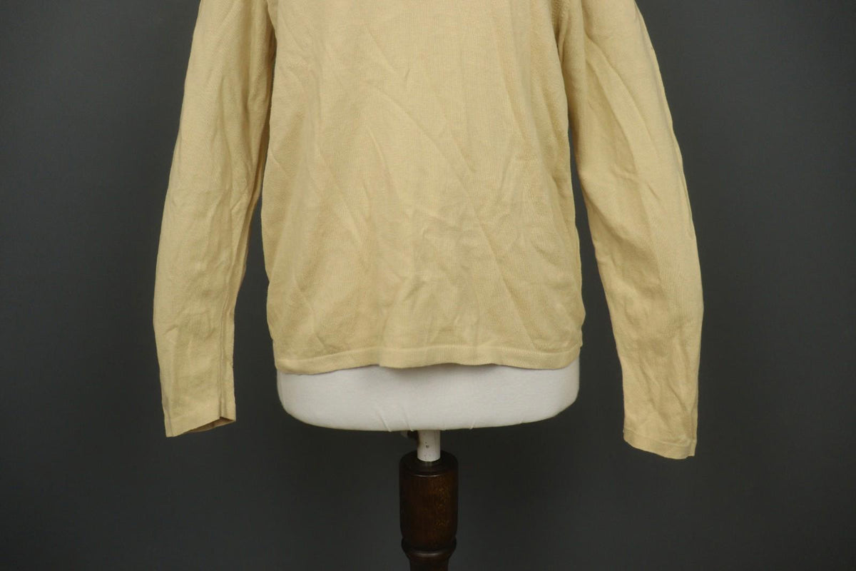 BURBERRY London Yellow Casual Long Sleeve Round Neck Pullover Knit Top – Size S