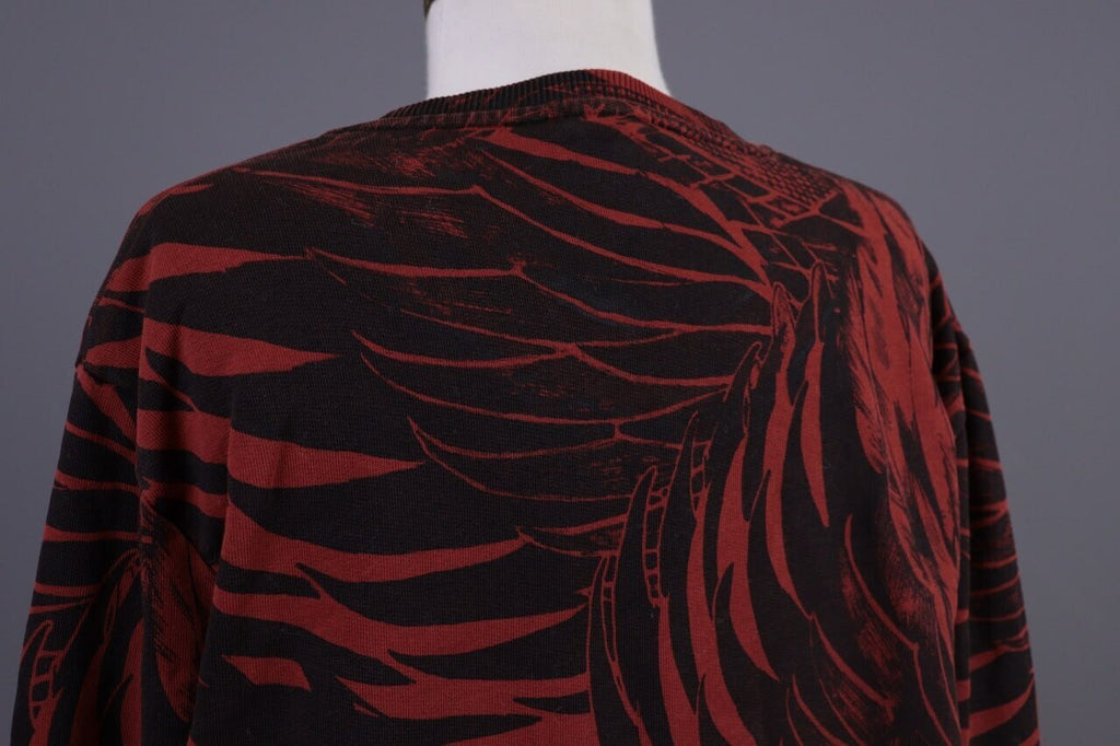 Just Cavalli Red Floral Crew Neck Sweatshirt Jumper Sweater – Size L