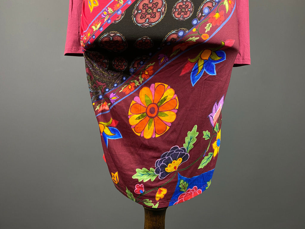 NWT Desigual Multicolor Floral Long Sleeve Bodycon A-Line Dress – Size S