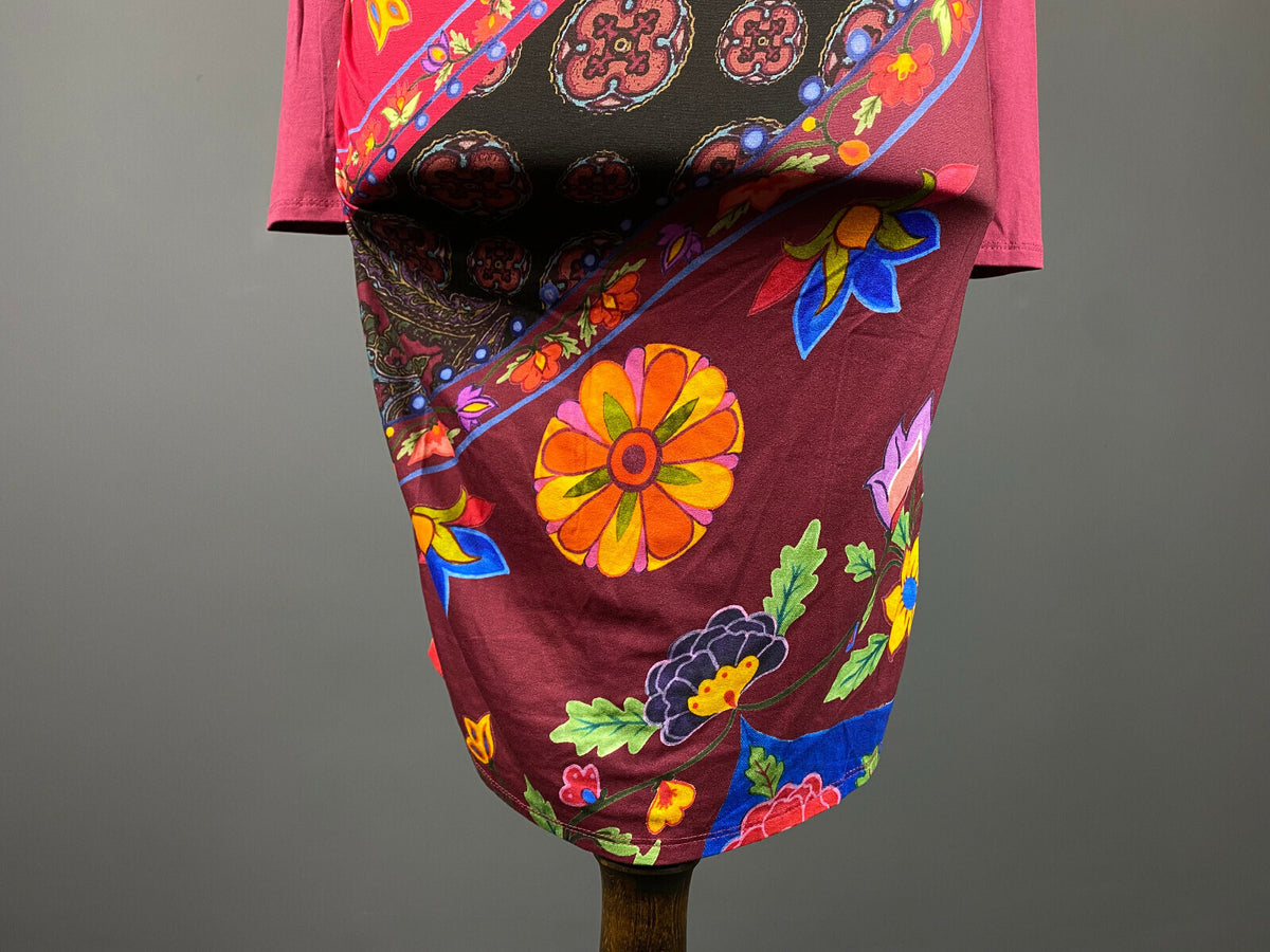 NWT Desigual Multicolor Floral Long Sleeve Bodycon A-Line Dress – Size S