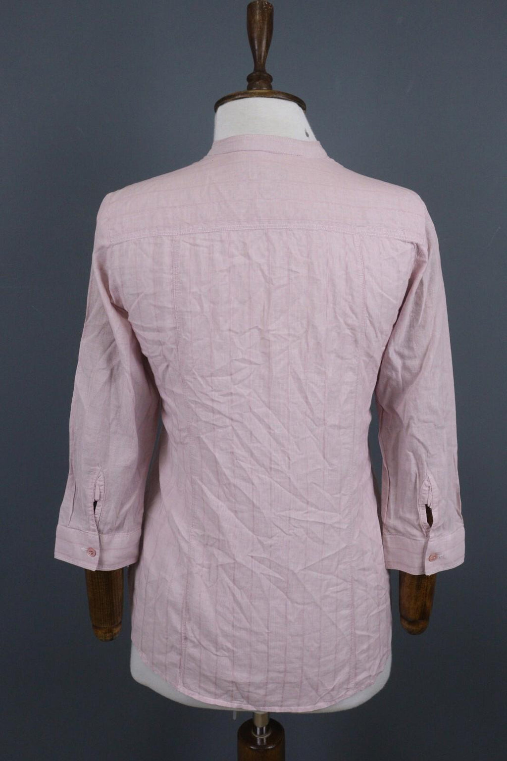 BURBERRY BRIT Pink Lightweight 3/4 Sleeve Stretch Button Down Shirt – Size XS