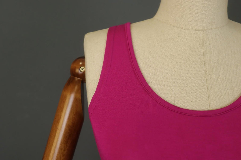 GUDRUN SJODEN Pink Modal Sleeveless Round Neck Stretch Pullover Tank Top – Size S