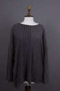Oska Brown Striped Relaxed Lagenlook Tunic Dress – Size 2
