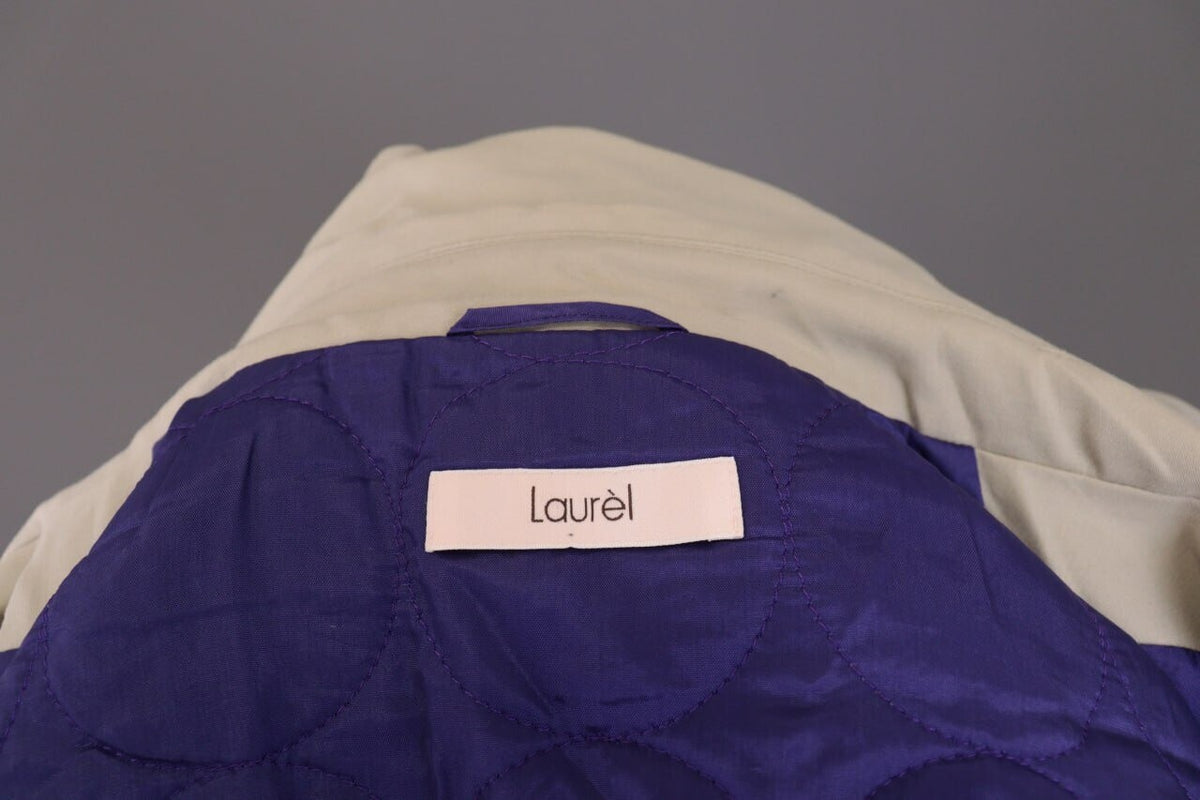 Laurel Beige Double Breasted Designer Wool Cropped Coat Jacket – Size 44