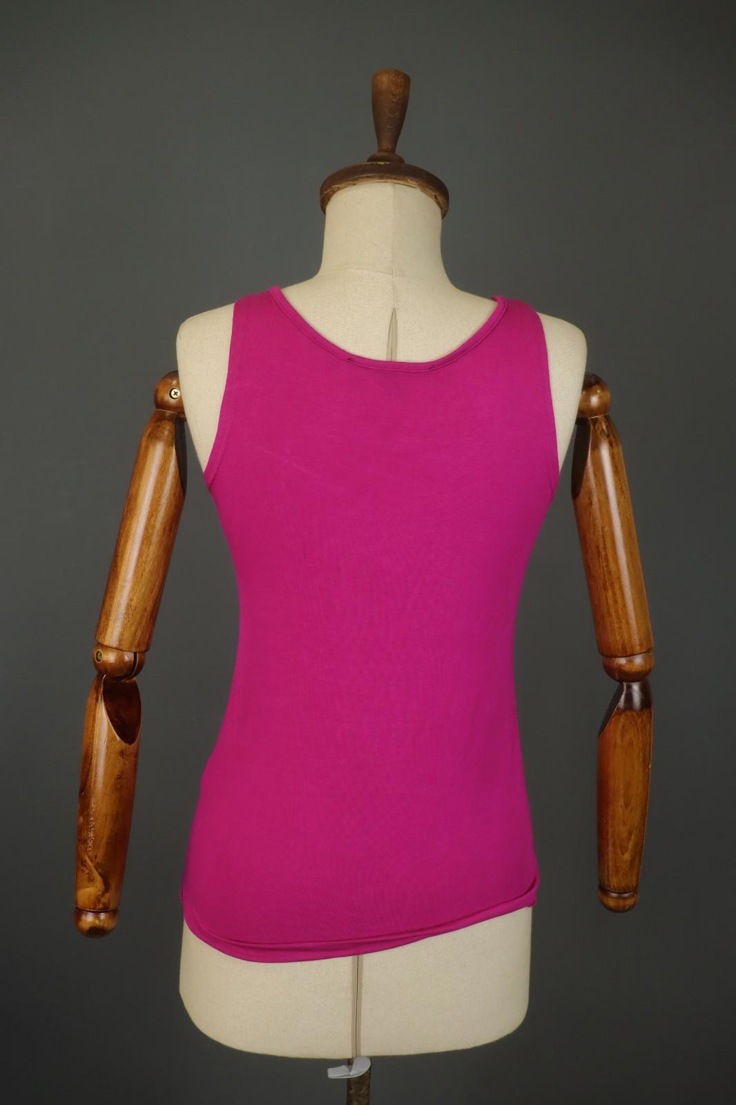 GUDRUN SJODEN Pink Modal Sleeveless Round Neck Stretch Pullover Tank Top – Size S