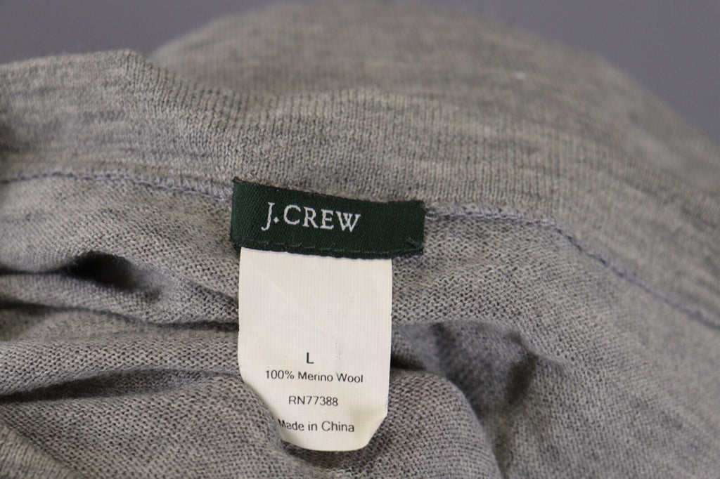 J. Crew Gray Merino Wool Sweater Long Sleeve Top – Size L