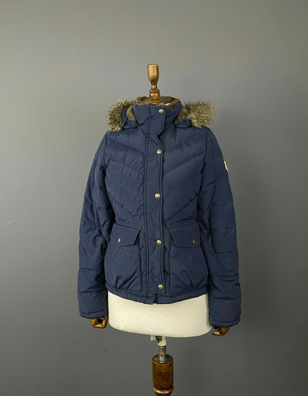Vintage Polo Jeans Co Ralph Lauren Blue Faux Fur Feather Down Jacket – Size S