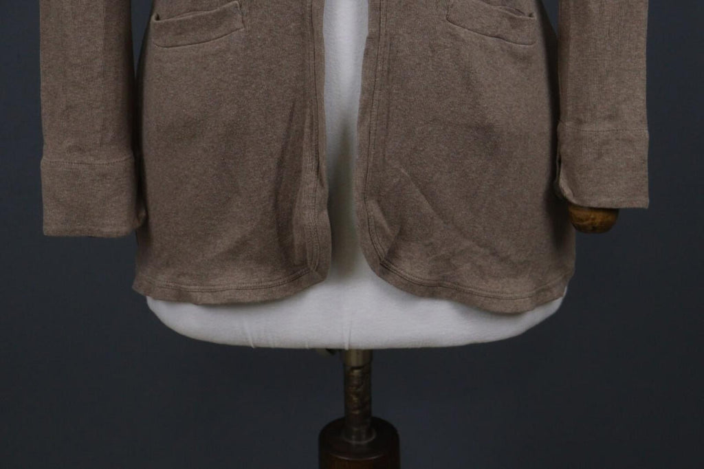 FABIANA FILIPPI Brown Shawl Collar Long Sleeve 3-Button Front Cardigan Sweater