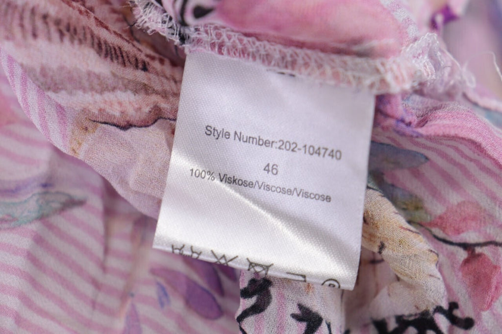 Princess Goes Hollywood Pink Shell Printed 3/4 Sleeve Blouse Shirt Sz 46 / XL