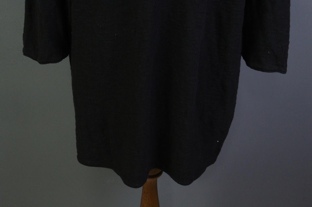 GUDRUN SJODEN Black Long Sleeve Oversized Lagenlook Shirt Dress – Size M