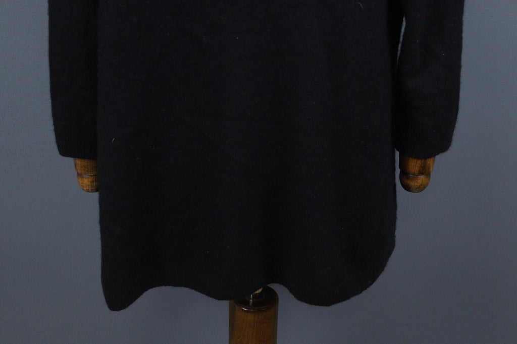 FABIANA FILIPPI Black Long Sleeve Button Front Cardigan Sweater Cape – Size M