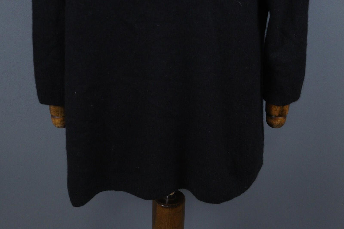 FABIANA FILIPPI Black Long Sleeve Button Front Cardigan Sweater Cape – Size M