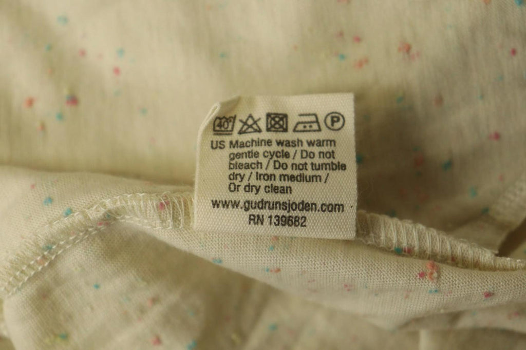 GUDRUN SJODEN Multicolor Cotton Pleated Short Sleeve Crew Neck Tank Dress – Size M