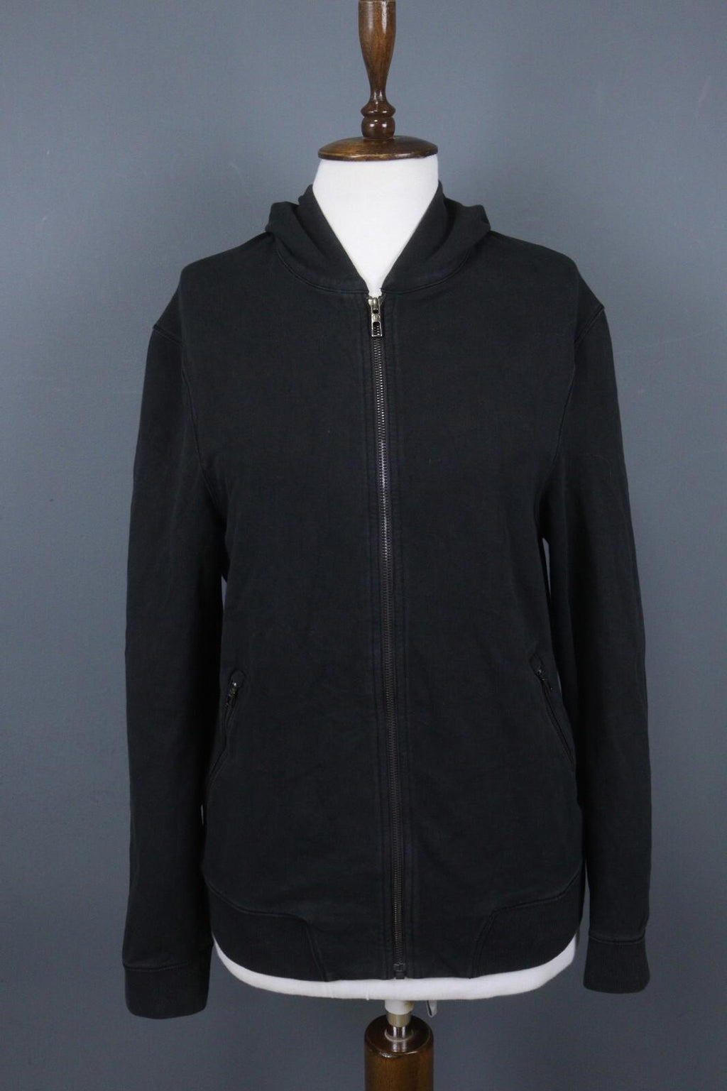 LULULEMON Black Long Sleeve Logo Lightweight Full Zip Hooded Track Jacket