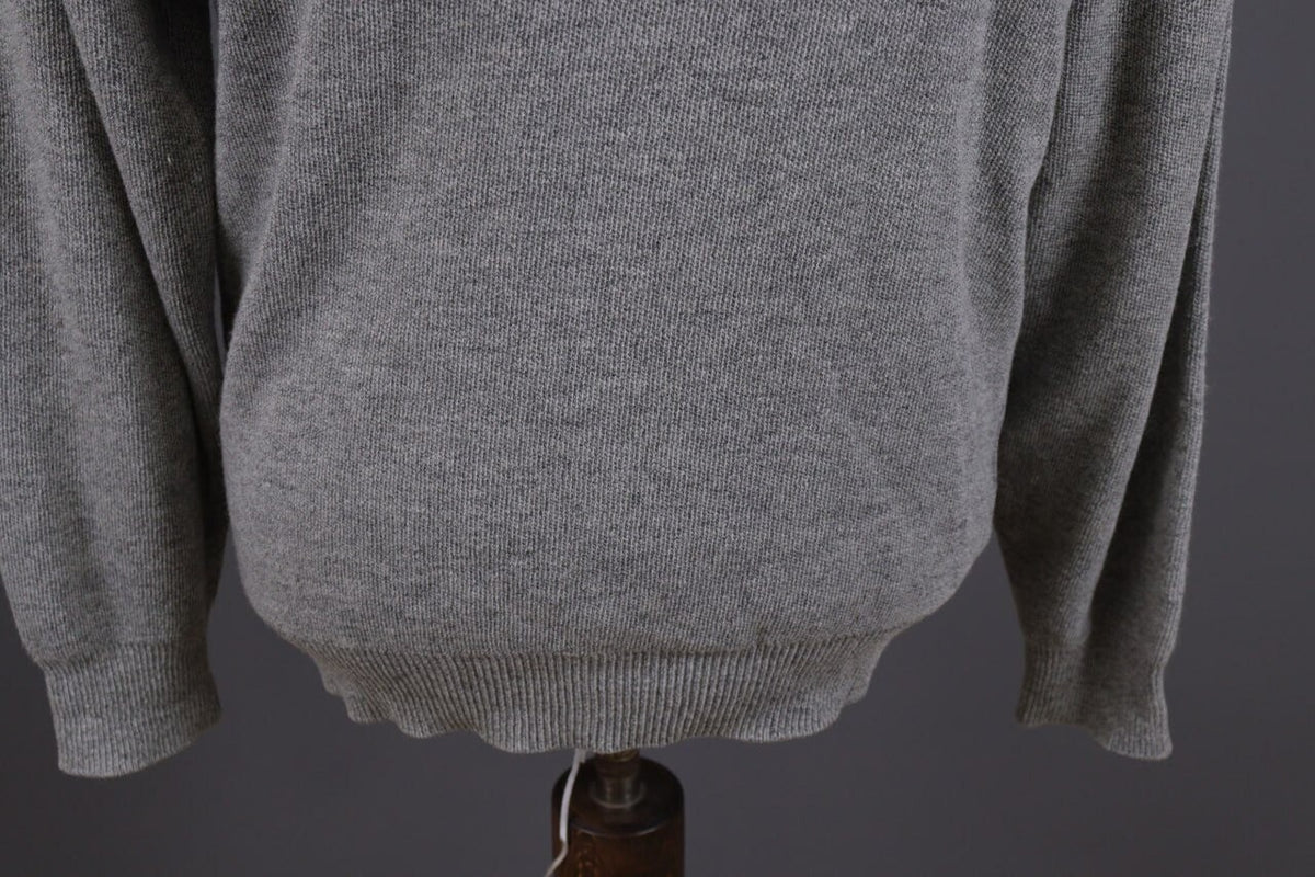 Lacoste Gray Wool Button Down V-Neck Cardigan Sweater – Size 4 / M