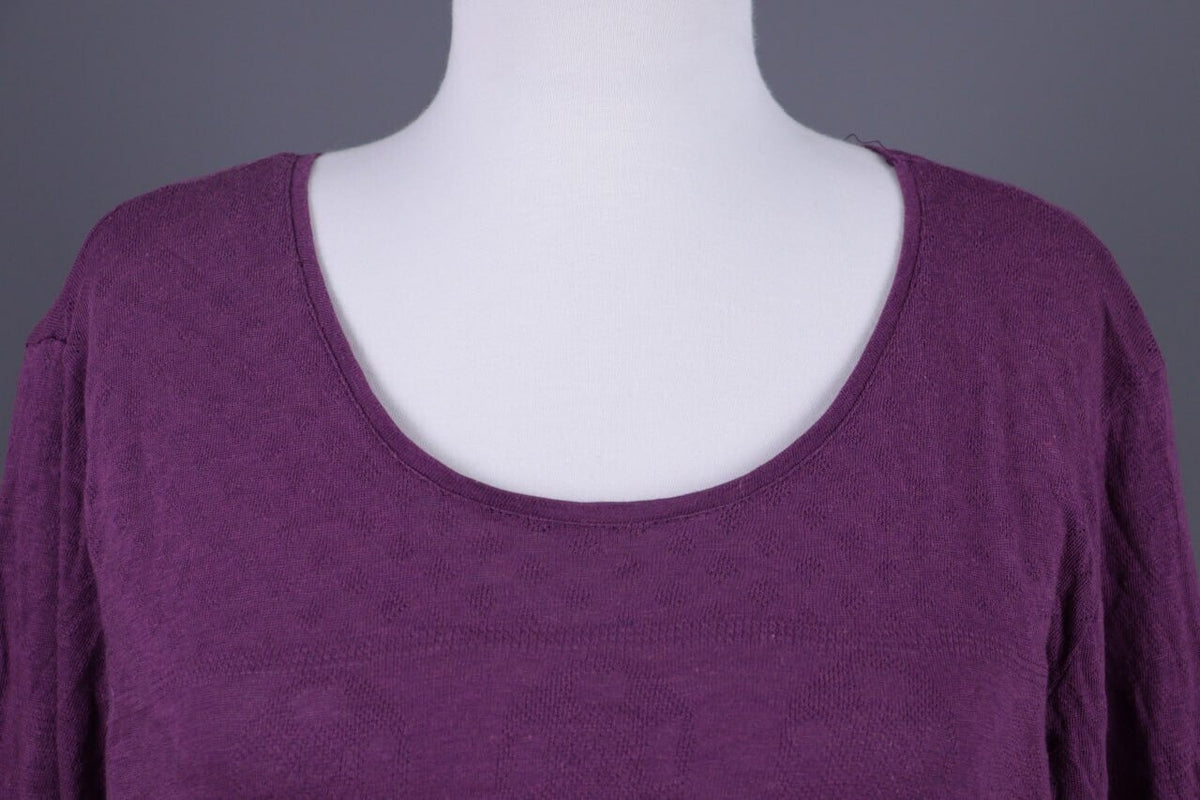 Gudrun Sjoden Purple Long Sleeve Top Shirt Pullover – Size XL