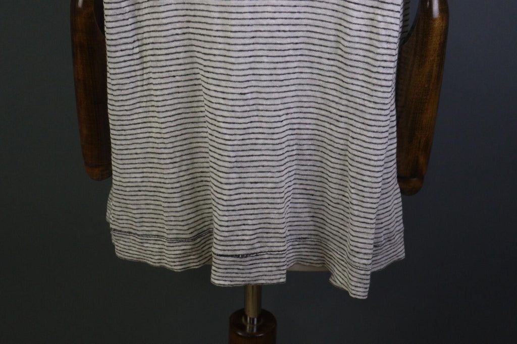 TRANSIT PAR SUCH Black and White Linen Short Sleeve Pocket Top Blouse – Size 4 – Used