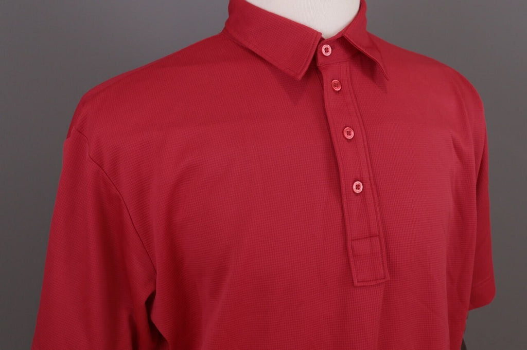 J.Lindeberg Red Sport Golf Short Sleeve Polo Shirt – Size XL