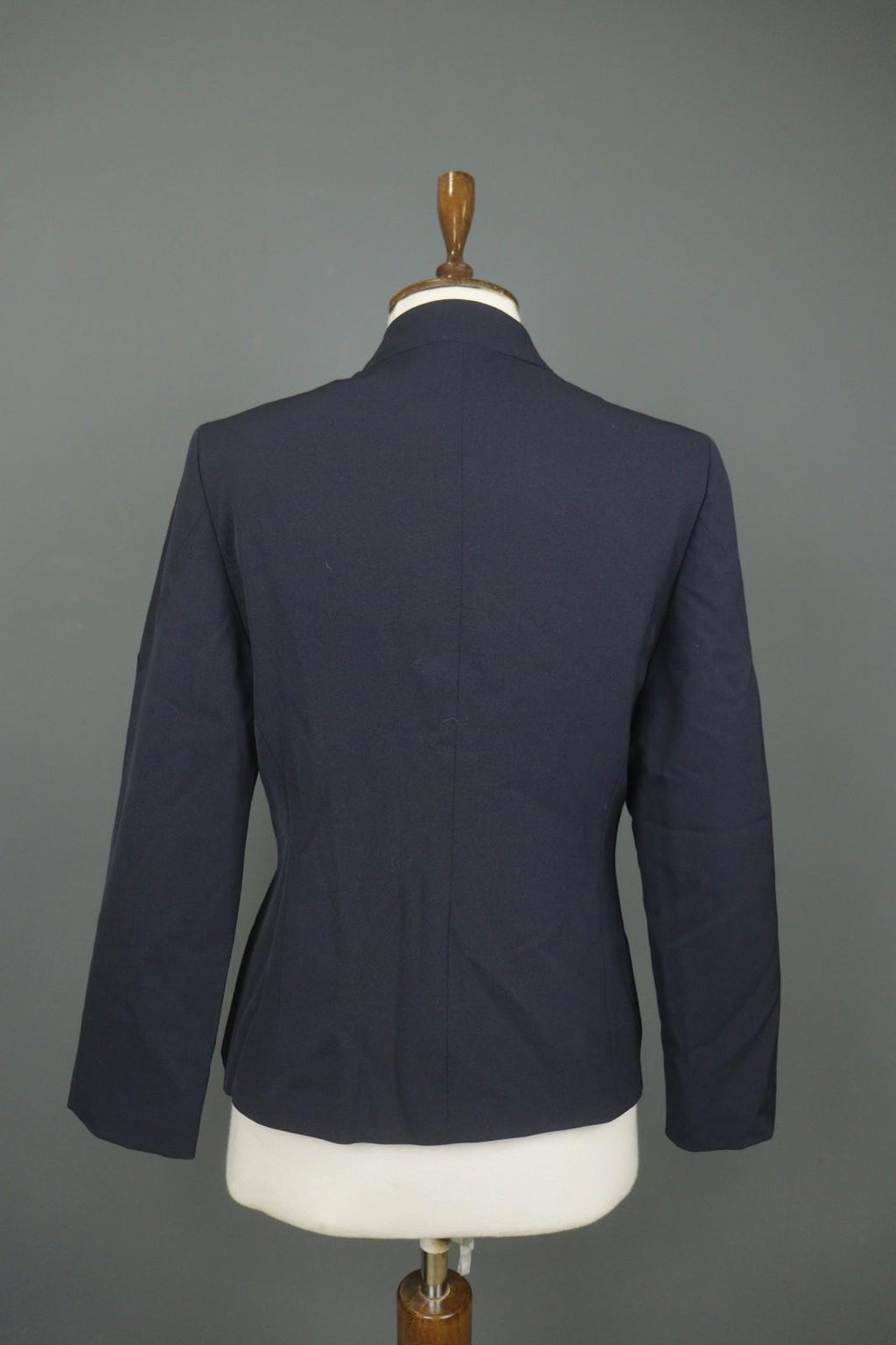 VALENTINO ROMA Navy Long Sleeve Mock Neck Formal Full Zip Blazer Jacket – Size 46