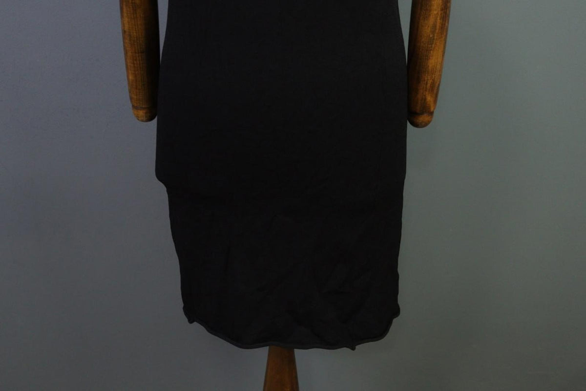 SARAH PACINI Black Cowl Neck Sleeveless Party Cocktail Bodycon Dress – Size M/L