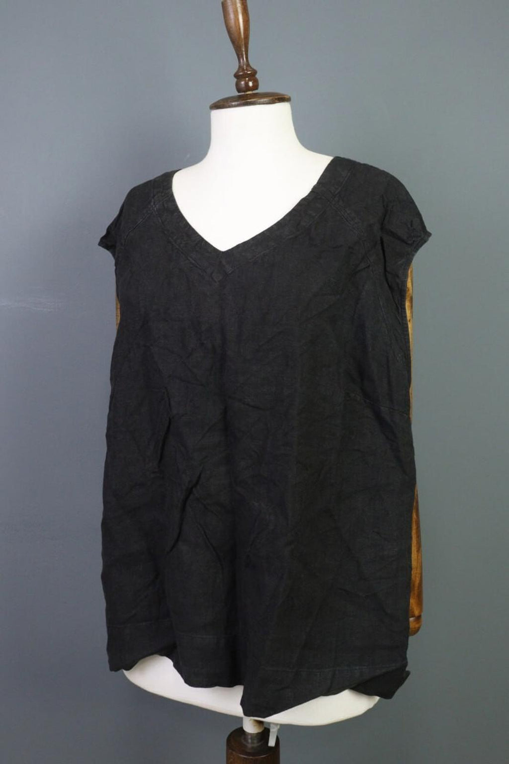OSKA Regular Gray Lagenlook Linen Sleeveless Tunic Top Shirt – Size 4