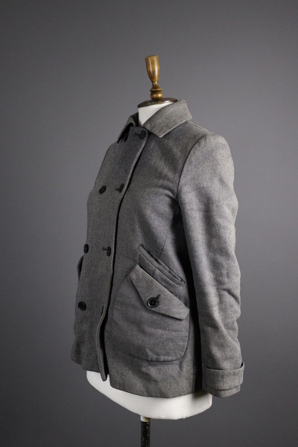 LACOSTE Wool Multipocket Double Breasted Pea Coat Jacket – Size 36