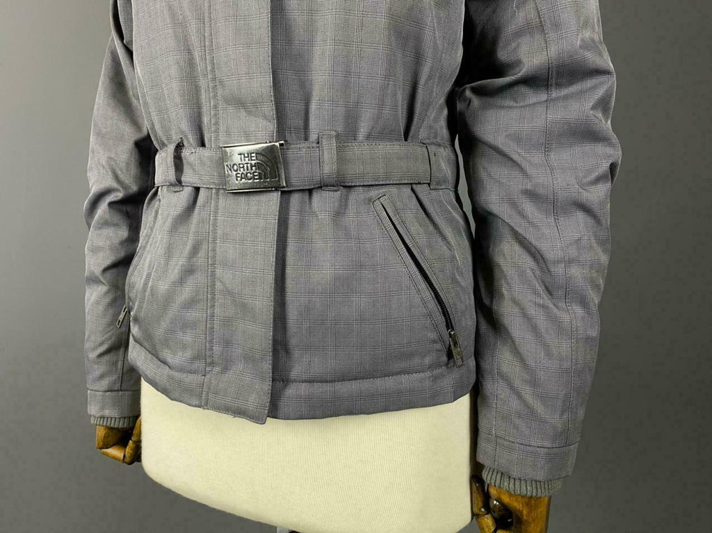 The North Face Grey Hooded Goose Down Zip Up Belted Jacket – Women's XS