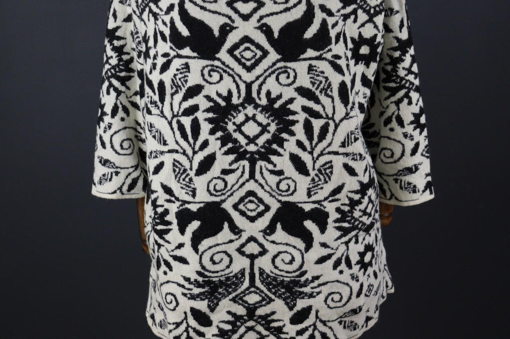 GUDRUN SJODEN Multicolor Floral Wool Long Sleeve Knit Sweater Dress – Size M