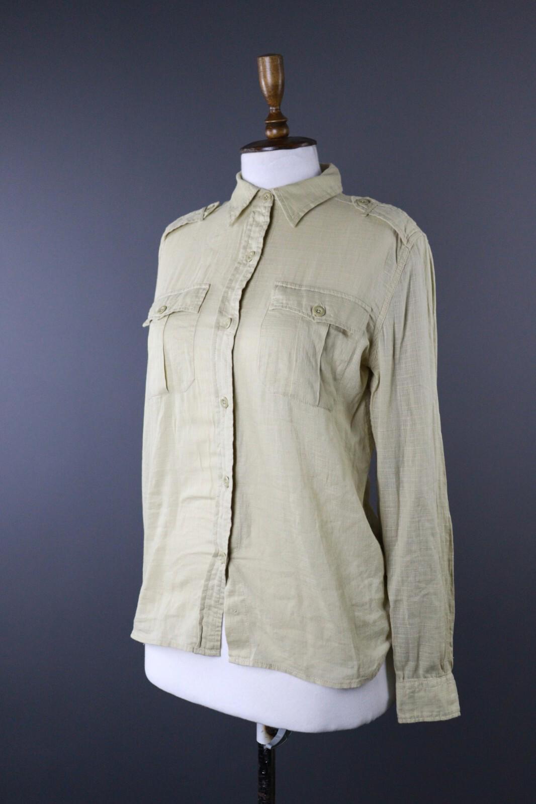 DENIM & SUPPLY RALPH LAUREN Beige Long Sleeve Button Up Shirt Blouse – Size S